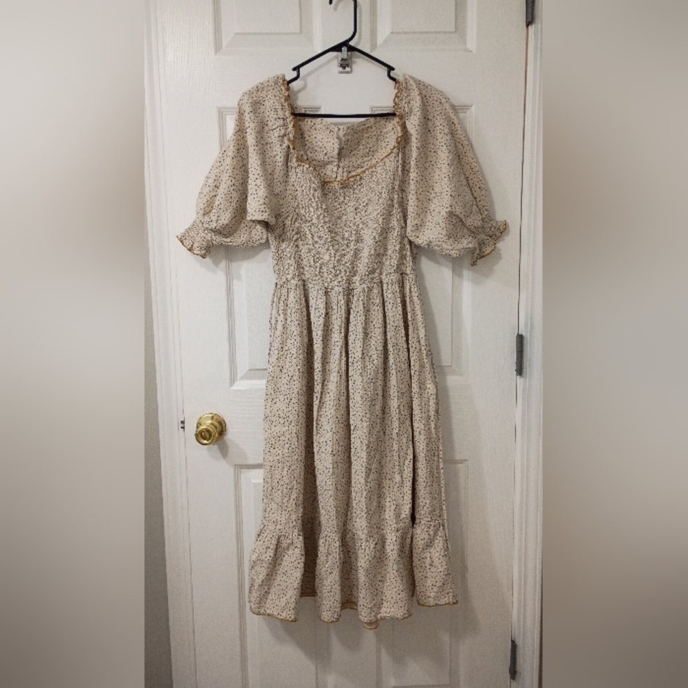 Fin & Vince Women's Smocked Encore Floral Dress LARGE